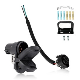 CDIYTOOL 7 Pin Trailer Tow Rear Bumper Wiring Connector Harness Kit Hitch Wiring Plug Receptacle Compatible with USCAR Multi-Tow Pickups