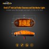 Partsam 4 Pcs 2.5inch Oval Amber Lens 2 Diode LED