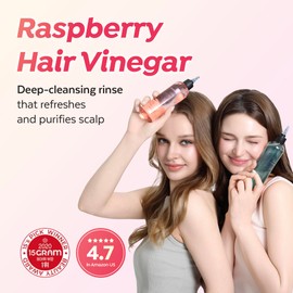 A’PIEU Raspberry Hair Vinegar - Scalp Cleanser & Detox for Oily Scalp, Buildup & Dandruff, pH-Balancing Rinse for Fresh, Shiny Hair, Korean Hair Care, 6.76 fl oz