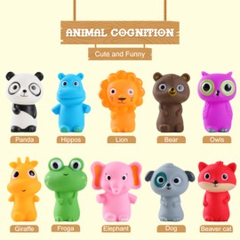 Learning Toy for 1 2 3 Year Old Toddlers, 20Pcs Forest Animal Finger Puppets, Montessori Counting, Matching&Sorting Fine Motor Games, 12-18 Months Girls Boys Birthday Christmas Easter Educational Gift