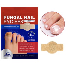 Fungal Nail Patches,Nail Fungus Care Patches,21 Count/bag Nail Health Care Patches,Suitable for Solving Fungal Nails and Other Nail Problems,Nail Supplies,Daily Care Nails Kit Set Manicure Comfort.:_21patches x 2