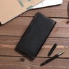 Long Wallet for Men Leather Bifold Card Holder Slim Wallet