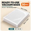 50-Pack Vacuum Food Storage Bags for Food Preservation – Reusable