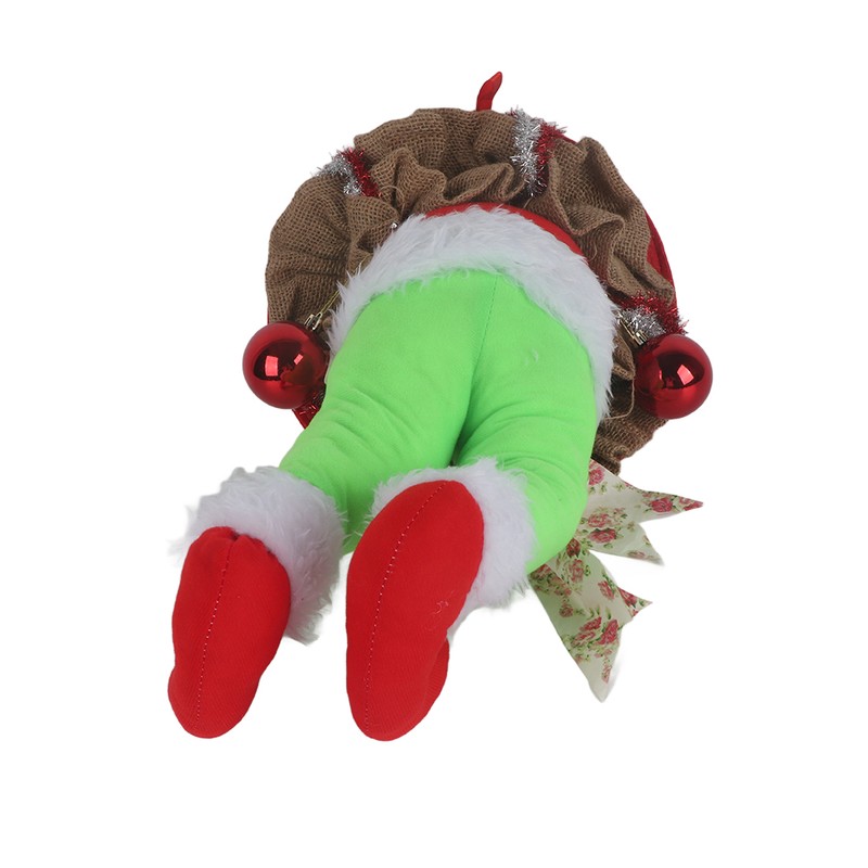 Green Film Character Thief Christmas Plush Wreath Funny Christmas Door
