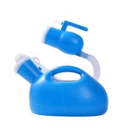 BYVCUI Portable Urinals 2000ml Unisex Urinals Large Pee Bottle,Urine Bottle for Men Spill Proof Male Urine Bottles with Lid, Telescopic Tube Urinals for Men, for Car Home Travel Hospital (1pcs)