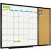 JILoffice Magnetic Calendar Whiteboard & Bulletin Corkboard Combination, Combo Board