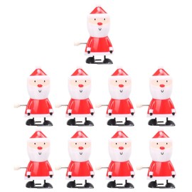 Totority 9pcs Santa Claus Wind-up Toys Walking Jump Toy for Boys and Girls Christmas Stocking Stuffers Goody Bag Fillers Fun Activities for Family