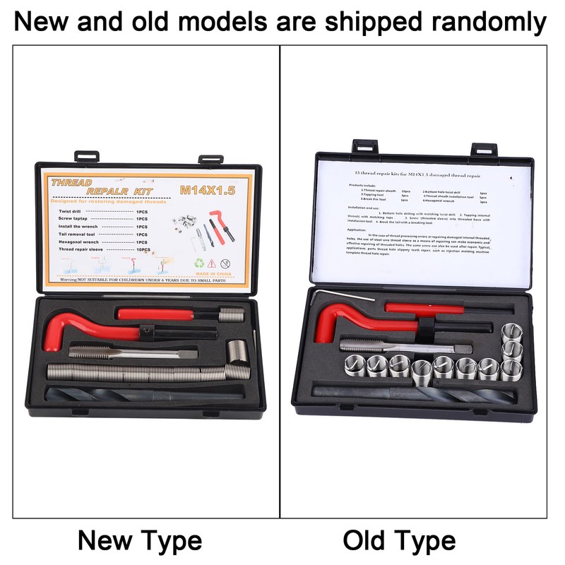 15 Piece Thread Repair Kit M14x1.5 Thread Insert Repair Parts