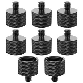 Rigych 5/8 Female to 1/4 Male Mic Screw Adapter 8 Pcs Screw Thread Adapter for Microphone Stand Mic Mount