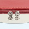 Lecalla 925 Sterling Silver Love Knot Stud Diamond Earring for
