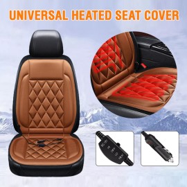 CP-AUTO Car Heated Seat Cover SUV Trucks 12V Universal Warmer Pad For Full Back and Seat