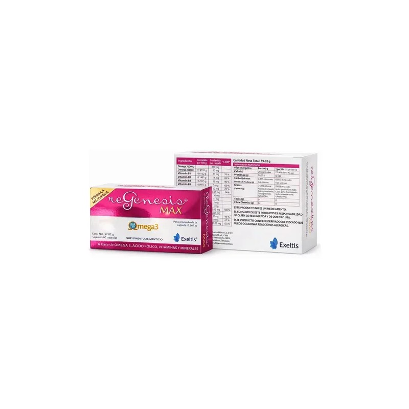 Suplemento En Cápsula Exeltis Omega 3 De Regenesis Max X