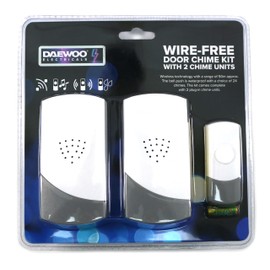 PIFCO ES187 Cordless Doorbell Chime Plug-In, White