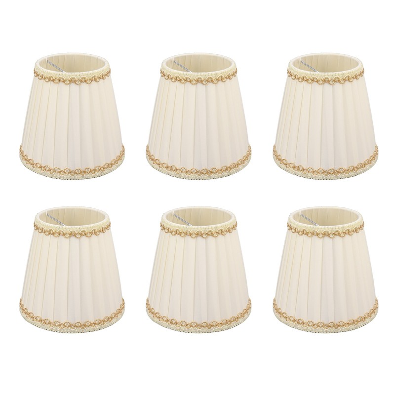 6PCS Set Small Lamp Shade Modern Style Cloth Clip On