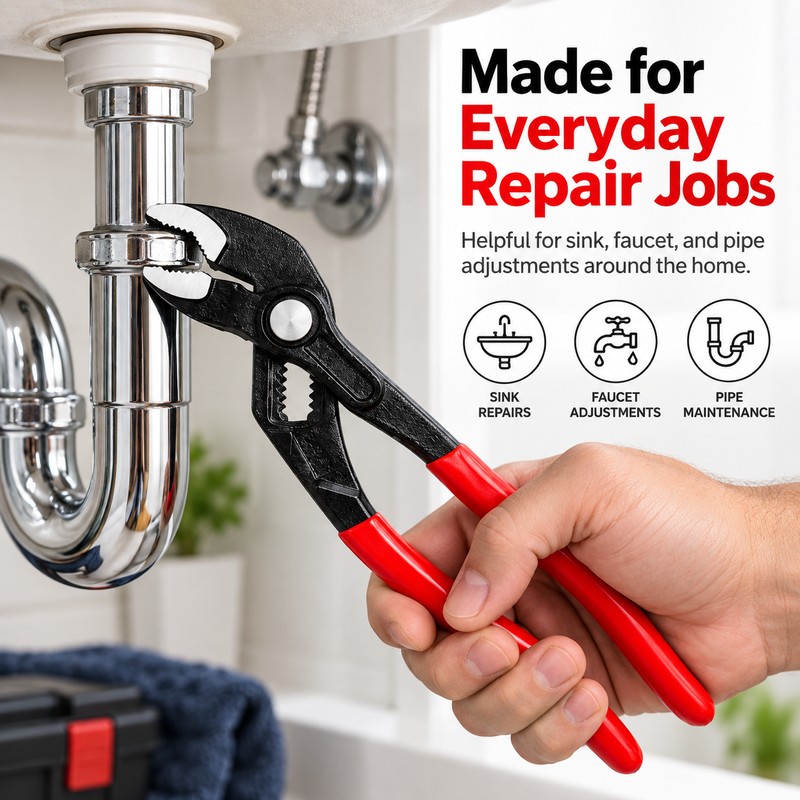 Quick-Adjust Tongue & Groove Pliers for Plumbing – V-Jaw Water