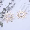 Enautoabs Large Golden Sun Earrings Metal Sun Stud Earrings Gold