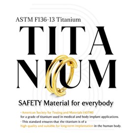 BodyBonita G23 Titanium Cartilage Earring Stacked Clicker 16G CZ Double/Triple Septum Piercing Conch Shmuck Tragus Daith Helix Earrings Nose Ring Hoop Earrings for Women Men Silver/Gold 8/10/12 mm,