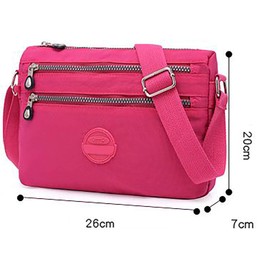 GFM® Womens Nylon Waterproof Cross Body Shoulder Bag (EXC)(S1-1216-HLTL)