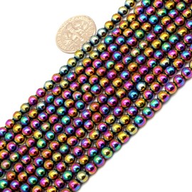 Synthetic Round Multicolor Hematite Gemstone DIY Jewelry Making Loose Beads 15 Diameter:0.157 by Joe Foreman