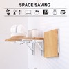 Folding Shelf Bracket 30cm,YUMORE Heavy Duty Collapsible Brackets Shelf Support