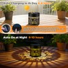 Forlivese 2 Pack Solar Fence Lights Outdoor, Metal Solar Powered