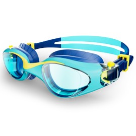 HIGAHY Swim Goggles for Kids 6-14, Anti-Fog UV Protection Clear Swimming Goggles, Leakproof Pool Swim Goggles for Boys Girls