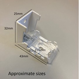 Blindspares Clip Over Type Bracket for Roman Blinds (Pack of 2) fits rectangular type rail