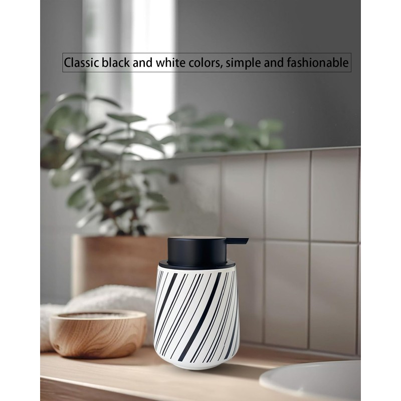 Chic Soap Dispenser Bathroom Ceramic Hand Foam Soap Dispenser for
