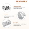 DTGN M6x75mm Hex Lag Bolts -15 Pack - for Woodworking,