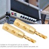 4pcs BFA Banana Plug Brass Gold Plated Open Screw Speaker