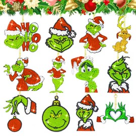 Funmo Diamond Painting Christmas, Diamond Painting, Diamond Painting Advent Calendar, Diamond Painting Pendant, Christmas Hanging Decoration Gifts, Diamond Painting DIY Kit