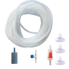 TANOMA Aquarium Air Pump Accessories - Contains Airline Tubing, Control Valve, Air Stones, Check Valves, Suction Cups