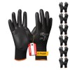 Gebol 6 Pairs Micro Flex Work Gloves for Necessary Sensitivity