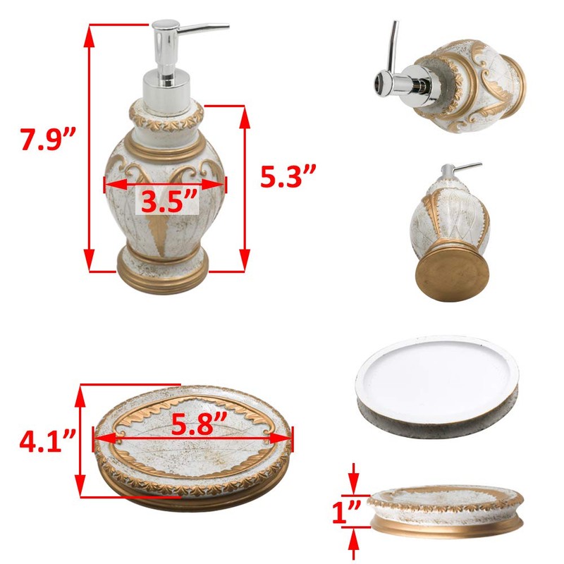 LUANT 4 Pieces Bathroom Accessory Set Including Tumbler, Toothbrush Holder,