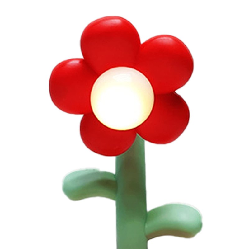 Mini LED Desk Lamp, Cute Flower Table Lamp, LED Night