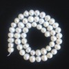1 Strand Natural A+ Quality Round White Cultured Freshwater Pearl