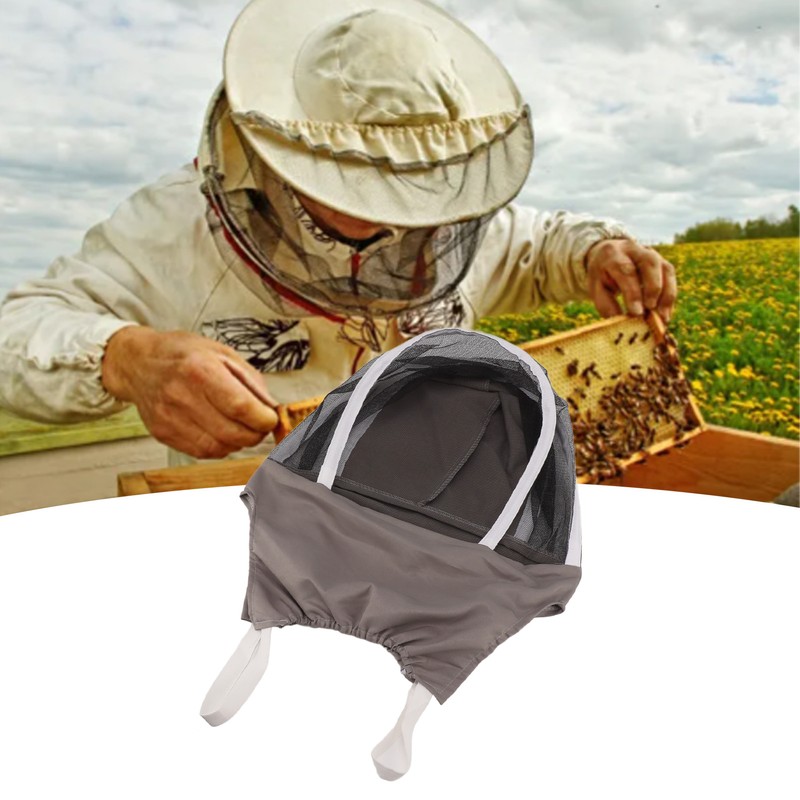 Beekeeping Veil Hat Head Protection Mesh Cap Nylon Breathable Sun