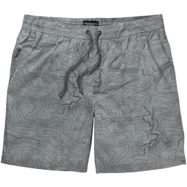 Legendary Whitetails Men's Quick Dry Topographical Print 7 Inch Inseam Swim Trunks, Cloudy Skies Trail, XX-Large