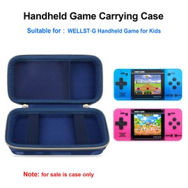 Elonbo Carrying Case Compatible with WELLST·G Handheld Game for Kids -Preloaded 220 Retro Video Games, Portable Gaming Player Storage Cover Bag, Mini Arcade Electronic Toy Organizer Holder, Blue+Blue