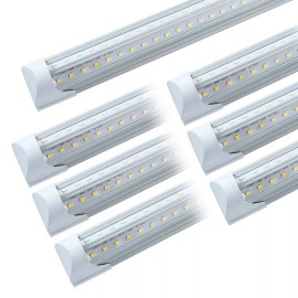 SOSEN 6 PACK LED Linkable Shop Light 4FT 40W Daylight Fixture V Shape T8 6000K