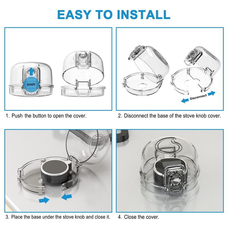 Stove Knob Covers for Child Safety Universal Size Gas Stove