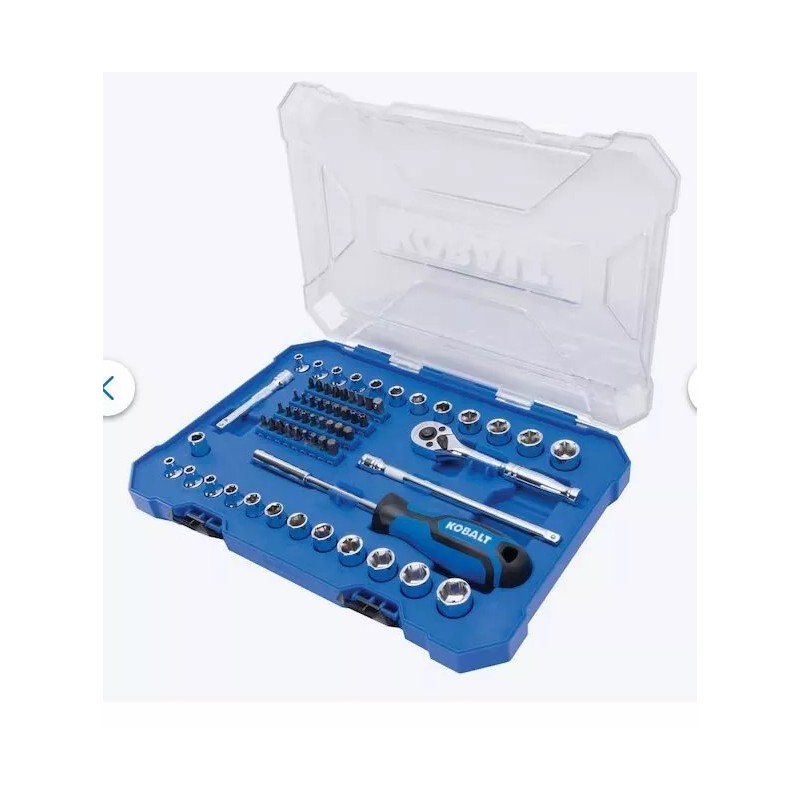 Kobalt New Kobalt 65-PC SAE & Metric Polished Chrome Mechanics