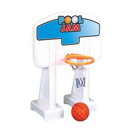 SWIMLINE Pool Basketball Hoop Poolside Game POOL JAM Heavy Duty With Plastic Rim For Kids & Adults Swimming Splash Hoops Games With Midsize Water Basketball, Toy For Pools, Outdoor Summer Hoops 9189M