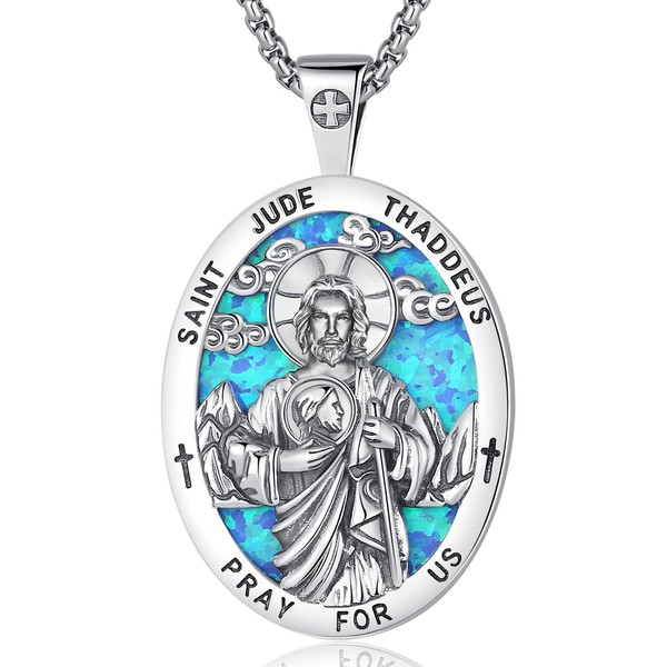 EUDORA Harmony Ball Sterling Silver 925 Cross Chain Saint Christopher