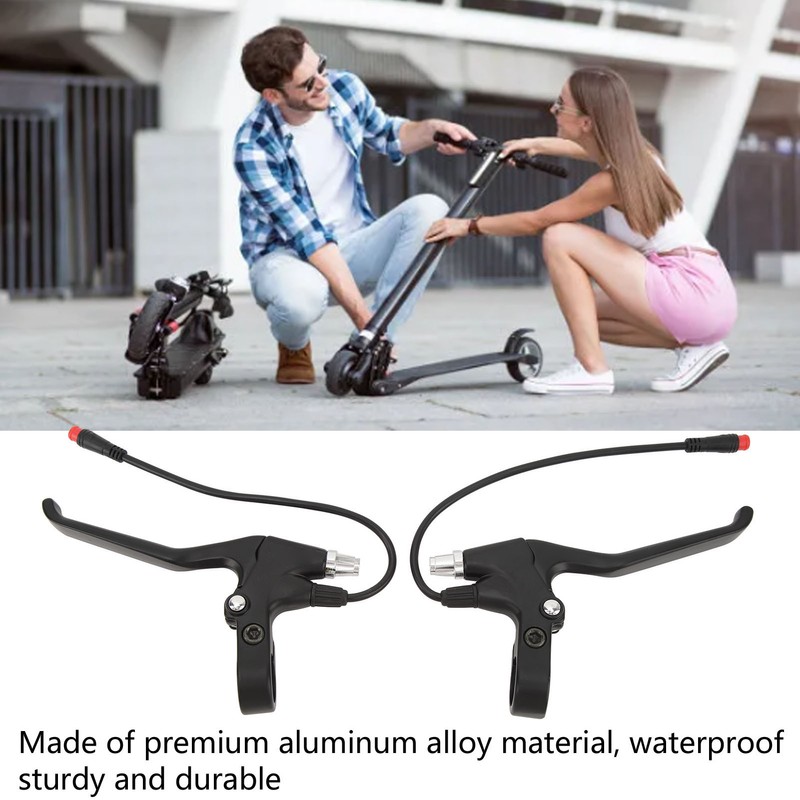 1 Pair Brake Lever Waterproof 2 Pin Electric Scooter Handlebar