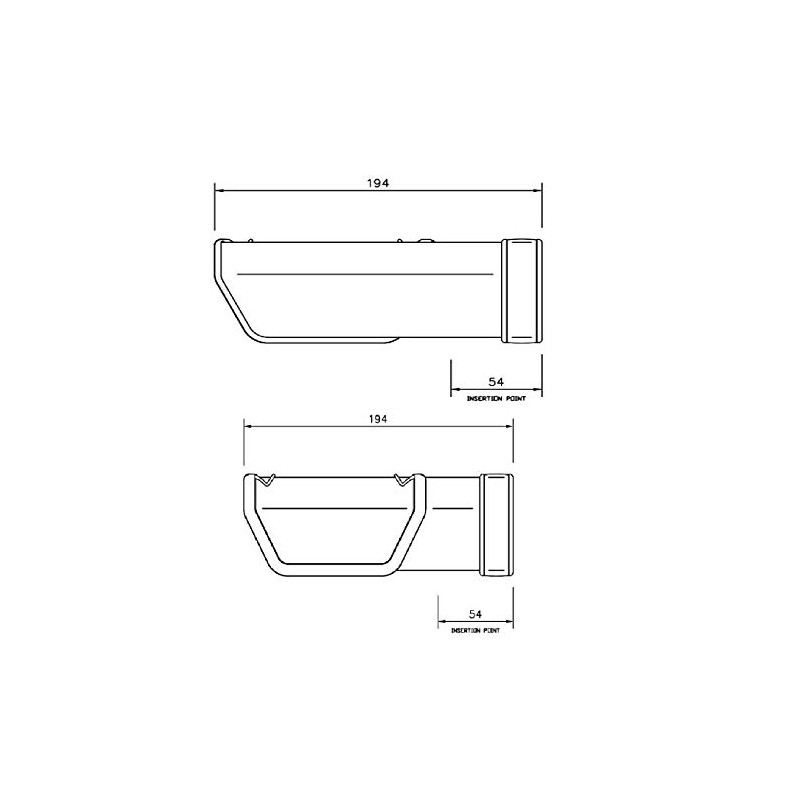 FLOPLAST 114mm Square Gutter 90 Degree Angle - Brown