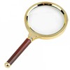 Multibao 60mm Handheld Magnifier, Wooden Handle 15x Magnifying Glass for