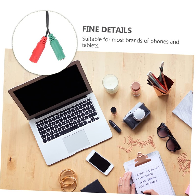 Mobestech Compact Audio Cable Splitter Headphone Adapter 2-in-1 Earphone Divider