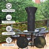 Hualedi Patio Tabletop Heater Covers with Zipper and Storage Bag,Waterproof,Dustproof,Wind-Resistant,Sunlight-Resistant,Snow-Resistant,Black,38''