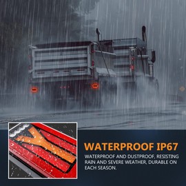 SLARY Magnetic Wireless LED Trailer Rear Lights Kit, 2PCS Rechargeable Universal LED Turn Brake Parking Lights Indicator License Plate Lights for Trucks, Trailers, Caravans, Campers, RVs, Vans, Boats